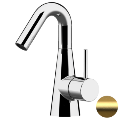 Смеситель для раковины Daniel Swing SG606NDP, золото брашированное, шт