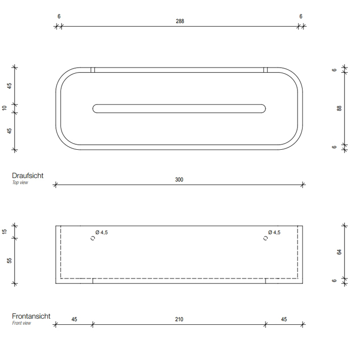 Decor Walther Stone DCT30 Душевая полочка 30x10см, подвесная, цвет: белый / хром 973854