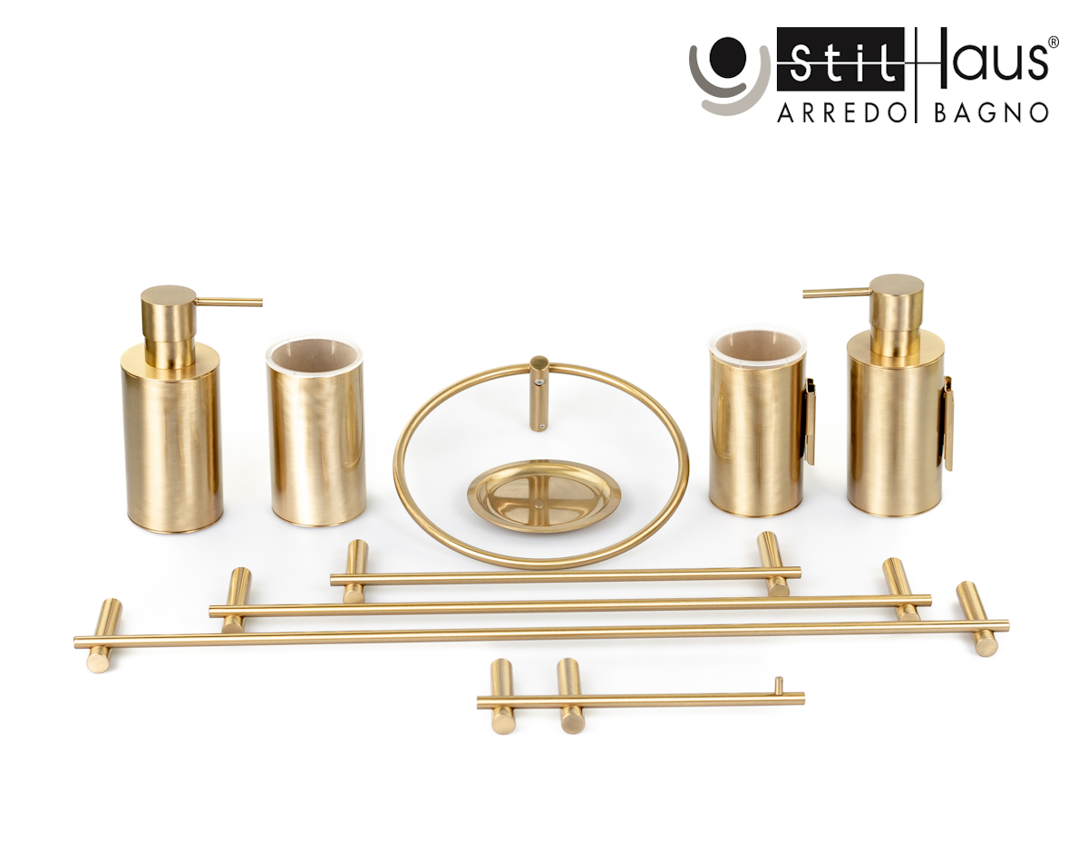 Stil Haus Hashi, настольный металлический дозатор, цвет золото сатин HS30AP(15)