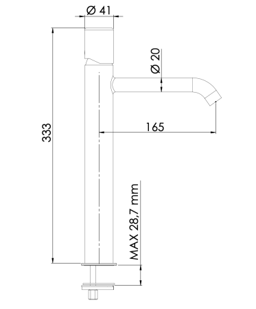 Смеситель для раковины Daniel Trilogy TG607BDP, золото брашированное