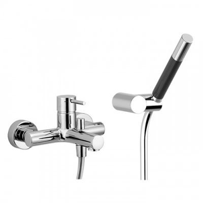Cisal Slim Смеситель для ванны, настенный, с ручным душем, цвет:  хром SM00012021