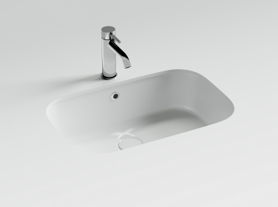 CN15006 Ceramica Nova Раковина встраиваемая снизу Ceramicanova Era,  c отверстием слива - перелива, 570x395x195 мм, белый, арт.CN15006