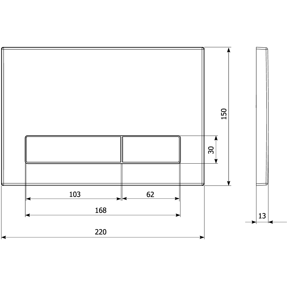 KK-POL 350/ZPW/425-103-S0 Standard Комплект для монтажа инсталляции, с клавишей M11, цвет белый глянцевый, с прокладкой звукоизолирующей