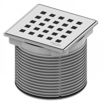 TECEdrainpoint S quadratum Декоративная решетка 100х100 мм с монтажым элементом, сталь 3660007