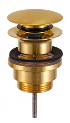 Донный клапан универсальный 1"1/4 Daniel A735RDP, золото брашированное, шт